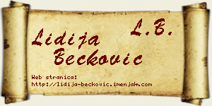Lidija Bećković vizit kartica